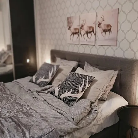 Red Wooden House In *