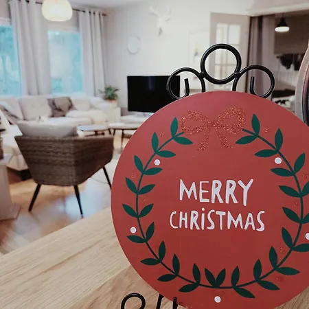 Red Wooden House In Rovaniemi