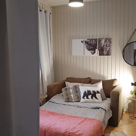 Red Wooden House In *