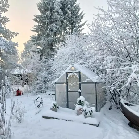 Red Wooden House In * Rovaniemi