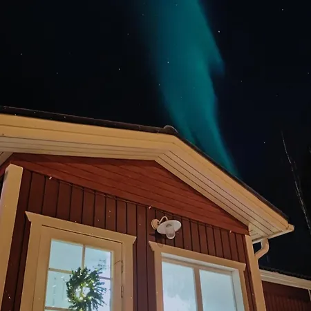 Red Wooden House In *
