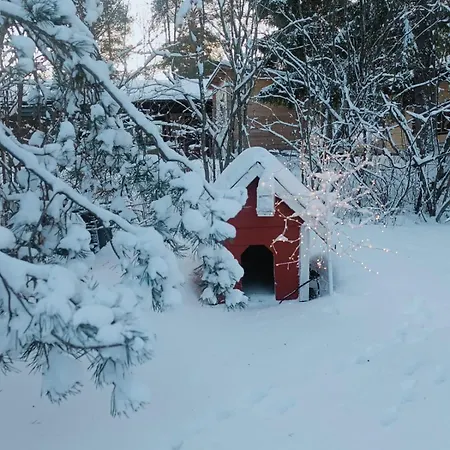 別荘 Red Wooden House In