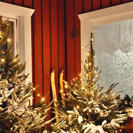 Red Wooden House In * Rovaniemi