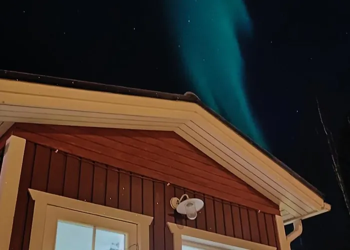 Red Wooden House In *