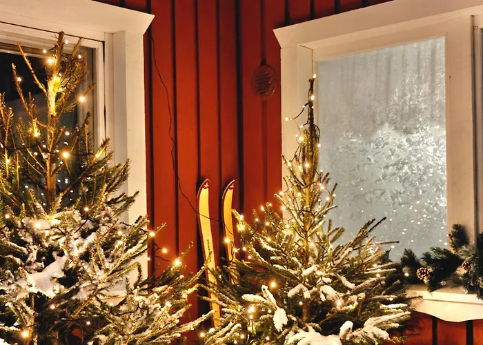 Red Wooden House In * Rovaniemi